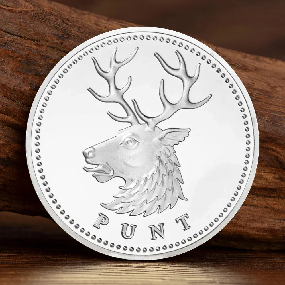 Northern Ireland Elk Tuaisceart Eireann Collectible Coin Silver Plated Punt Collection Art Commemorative Coins