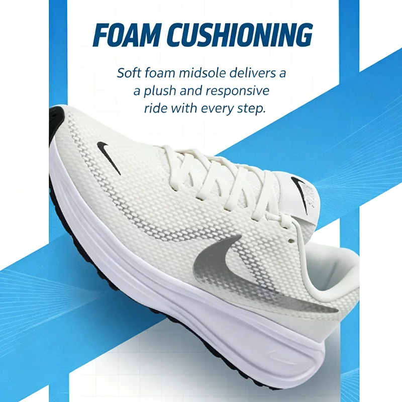 Nike Flash Sale  Women Running Shoes HJ8485-112 Breathable Mesh Upper Foam Midsole Shock Absorbing Daily Jogging Sneakers