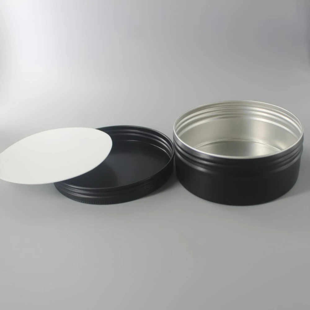 5/10/15/20/30/50/60/80/100/150g Black Empty Aluminum Box Lids Silvery Tin Cans Roundnd Metal Box Empty Ceam Jar Cosmetic Box