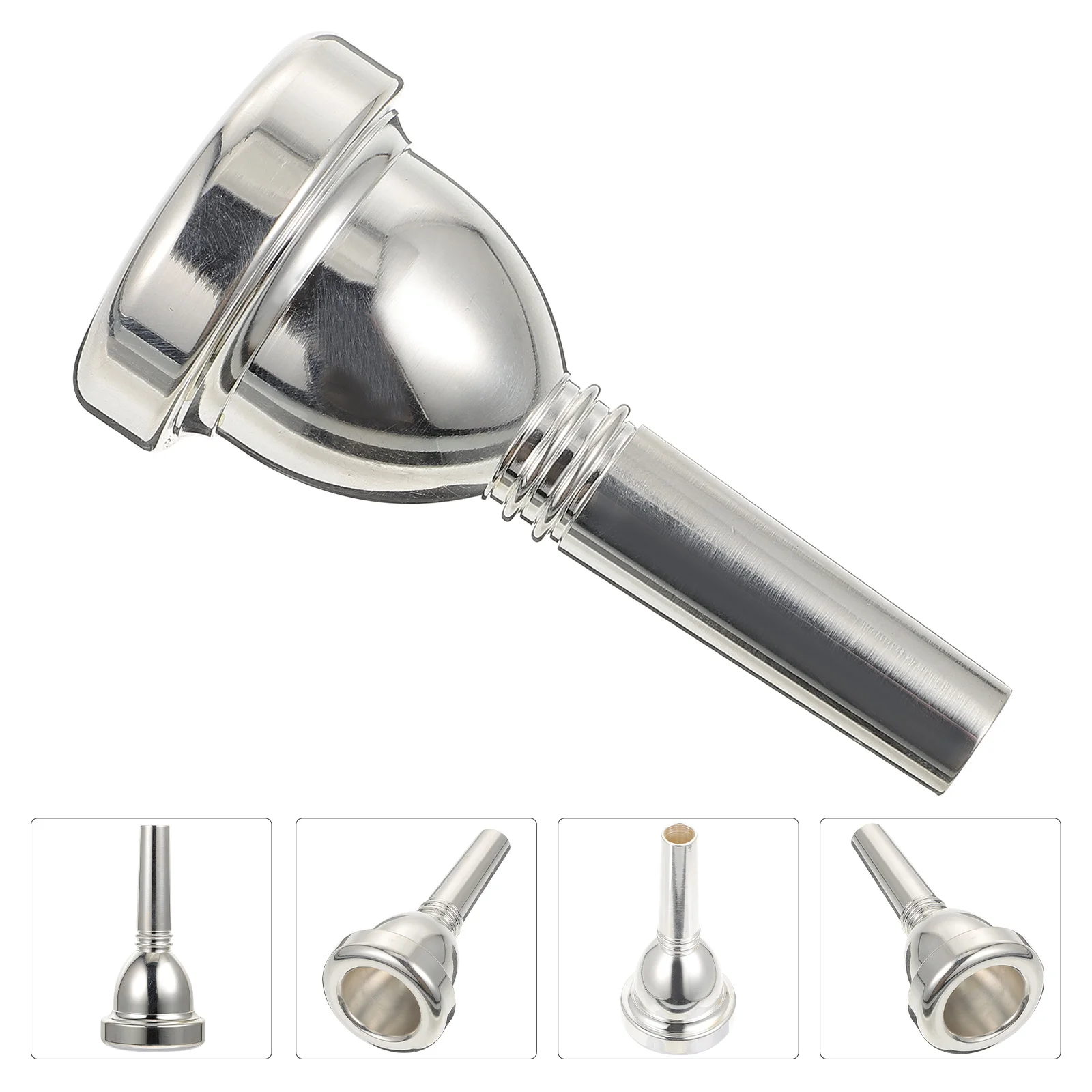 

Alto Trombone Mouthpiece Professional Baritone Replace Silver Plated Supply Copper Durable Part Replacement