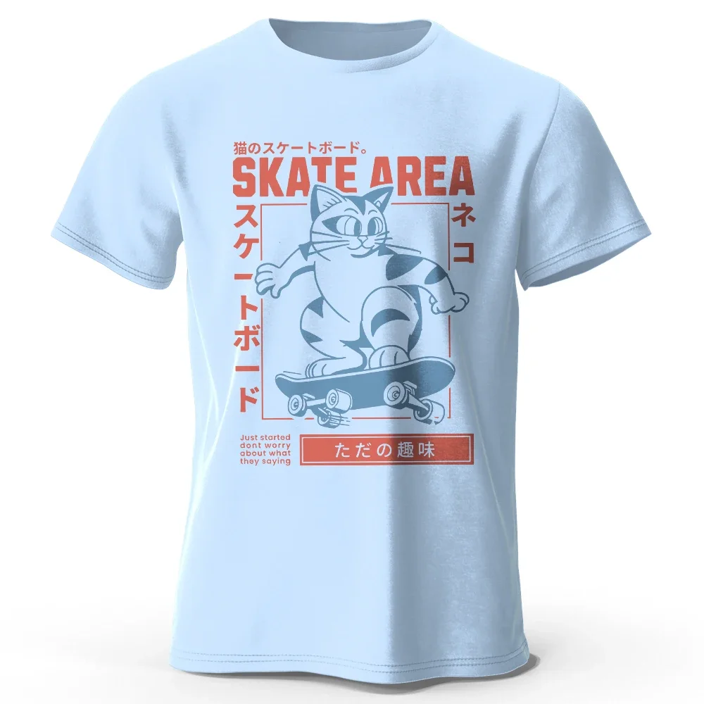Chibi Charakter Harajuku bedrucktes T-Shirt aus 100 % Baumwolle, ultraweiches Rundhals-Kurzarm-T-Shirt für Männer und Frauen