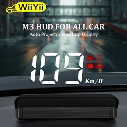 WiiYii M3 HUD Head-Up Display obd2 viaggio computer Proiettore di velocità OBD2 computer di bordo automatico Allarme chilometraggio carburante Accessori auto