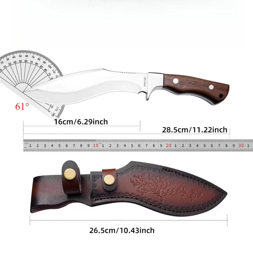 Kitchen knife - Professional boneless cutting knife made of stainless steel with wooden handle, high hardness for butchers.