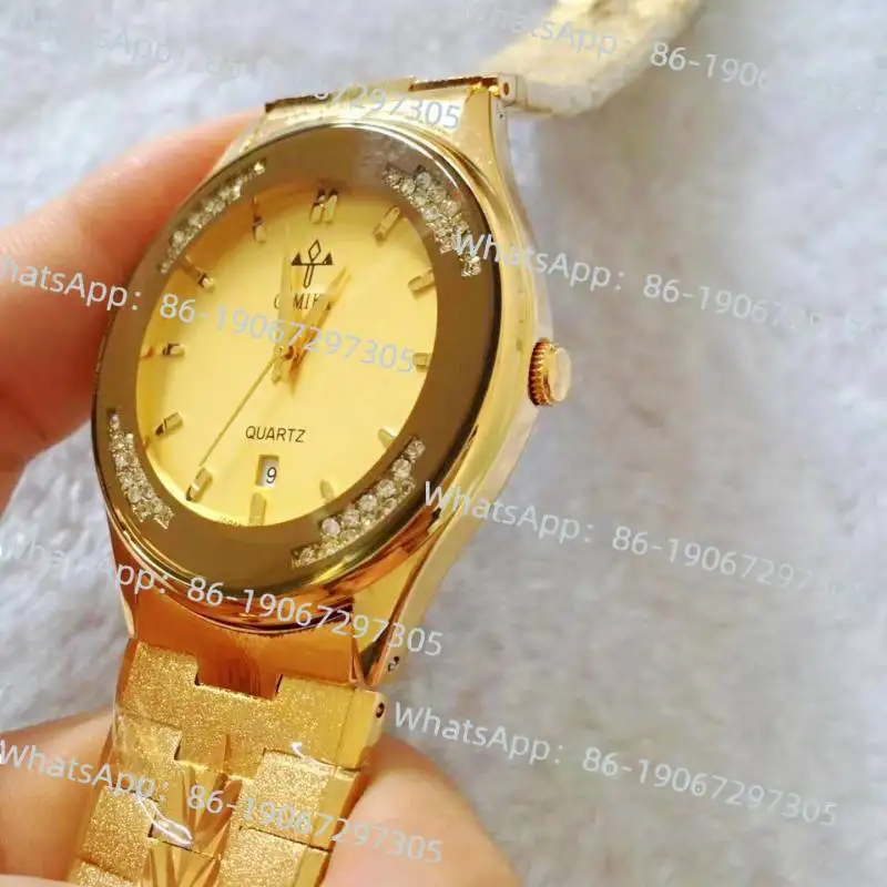 

Часы из песочного золота Юньнань, 24-каратное золото, не выцветает, долговременные часы, импортный кварцевый механизм, большой циферблат, мужские часы