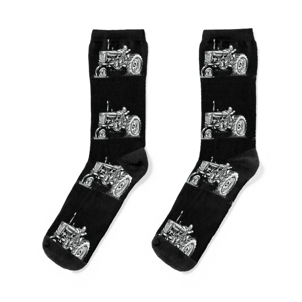 

Vintage Tractor Socks kawaii Antiskid soccer Crossfit Soccer Socks Men's Women's