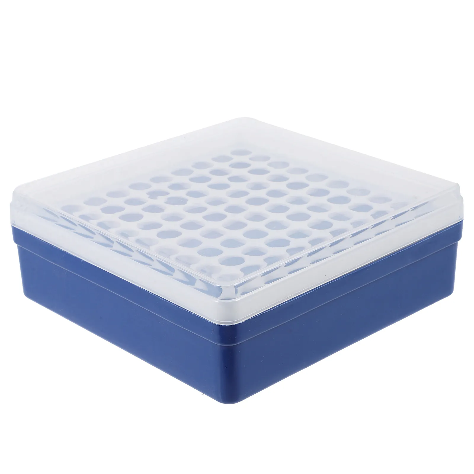 

Laboratory Sample Tube Box Test Tube Holder Reusable Testing Organizer Case 100 Holes Lightweight Portable Test Tubes Box
