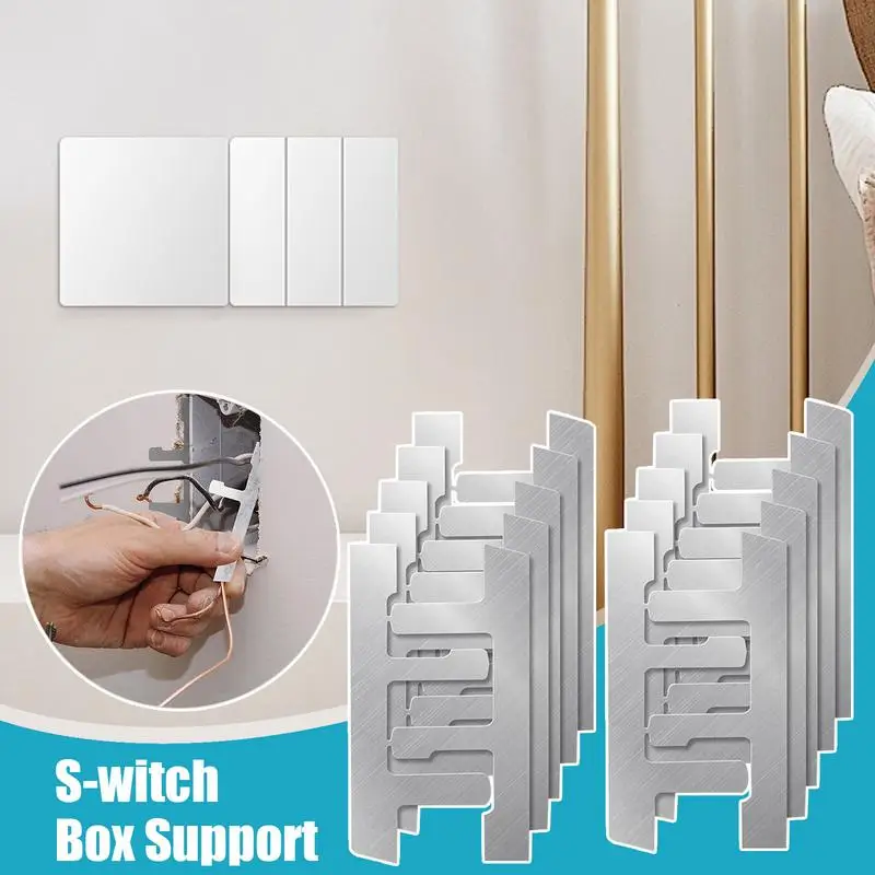 Support Straps For Electrical Box 10X Mount Control Box Wall Support Straps Plaster Ears Included Electricians Maintenance Tools