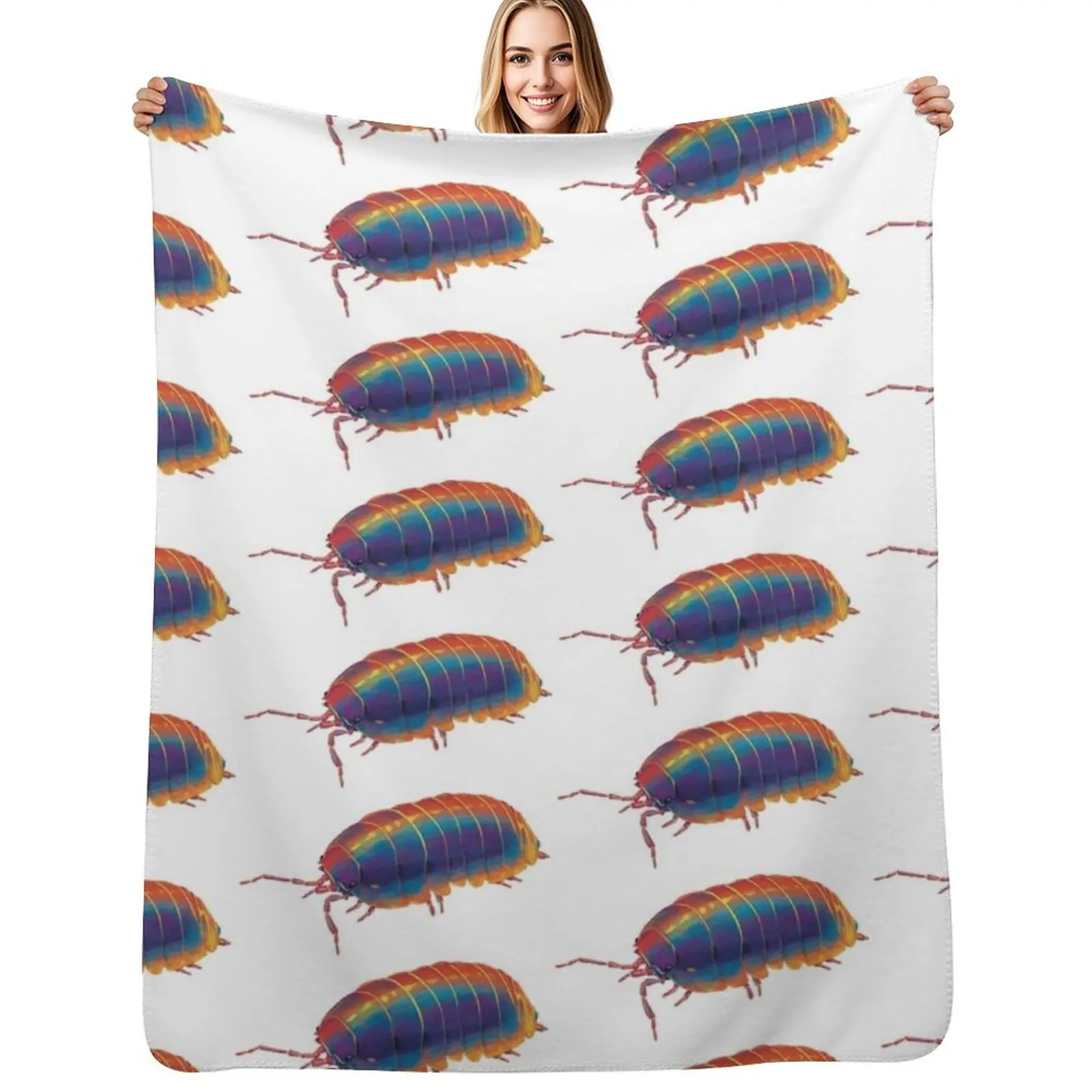 

Woodlouse Throw Blanket Luxurious Soft Fuzzy Blanket for Sofa Bed