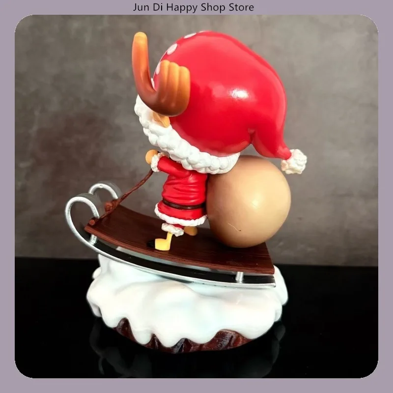 16 سنتيمتر قطعة واحدة توني توني المروحية نسخة عيد الميلاد الشكل لطيف سانتا الزي أنيمي تمثال هدية للفتيات عيد ميلاد