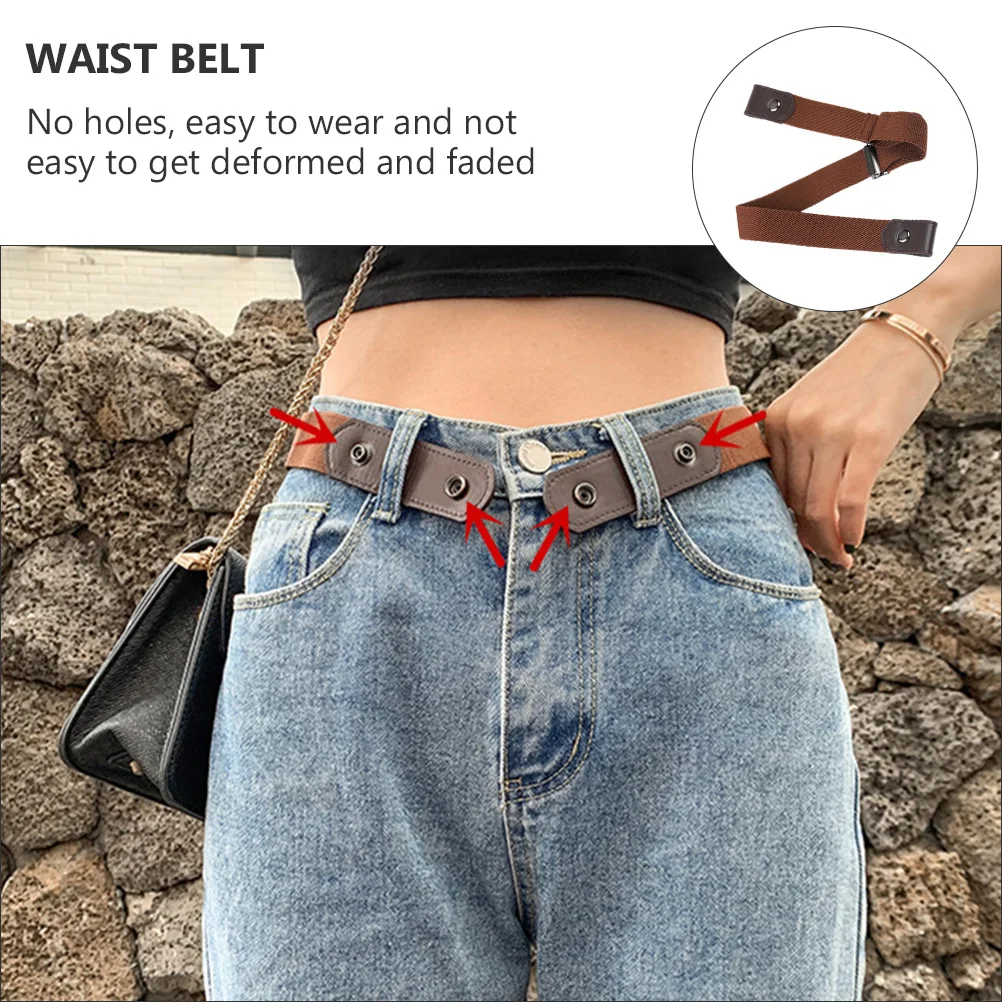 

2Pcs Invisible Seamless Belts Elastic Waistb PU Material Anti deformation Non fading Women Men Fashion Accessories Jeans Belt