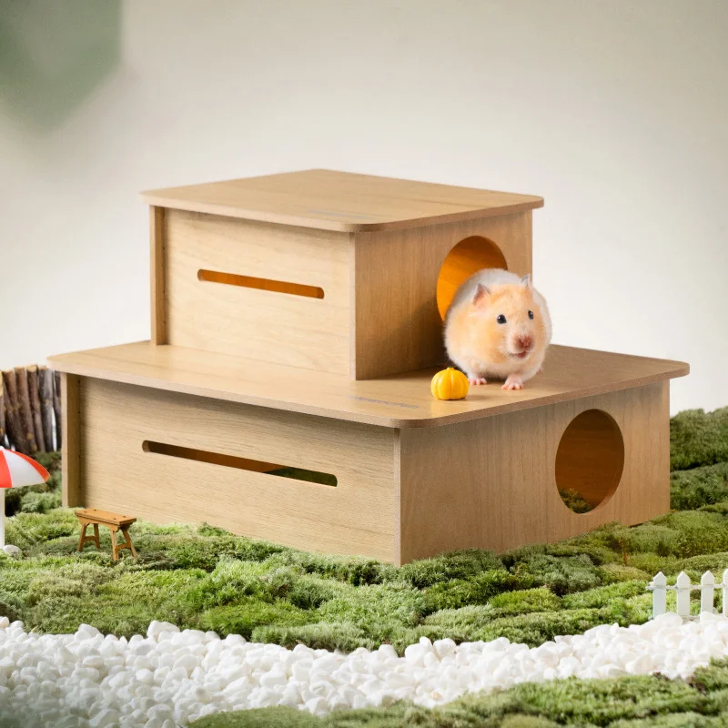 

Wooden Hamster House for Squirrel Sleeping Nest, Universal Nest, Small Pet Items, Guinea Pig Nest, Four Seasons