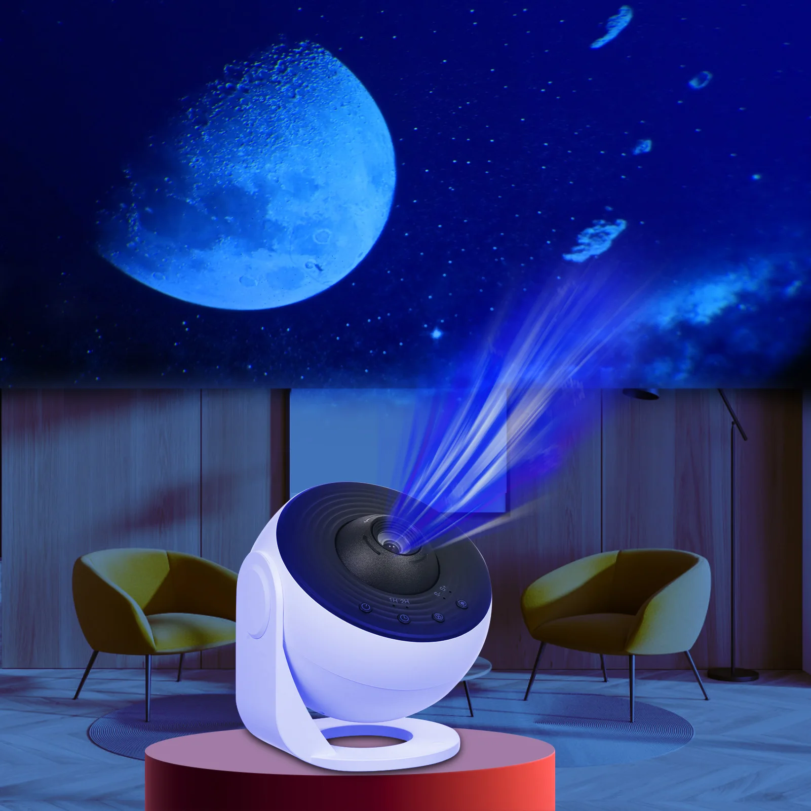 جهاز عرض Galaxy Star، مصباح إسقاط السماء المرصعة بالنجوم، مع 13 قرصًا فيلمًا، ضوء ليلي لغرفة النوم، ضوء سديم درب التبانة المحيطة