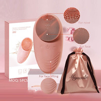 Facial Skin Care Electric Smart Silicone Ionic Head Remover USB Batteries Massage Pore Cleaning Facial Cleansing Brush Device