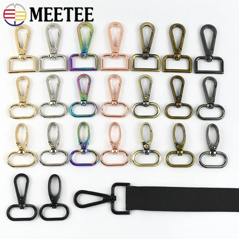 10/30Pcs 20-50mm Metal Buckles Swivel Lobster Clasp Bags Strap Buckle Carabiner Snap Hook Belt Trigger Clip Hardware Accessories