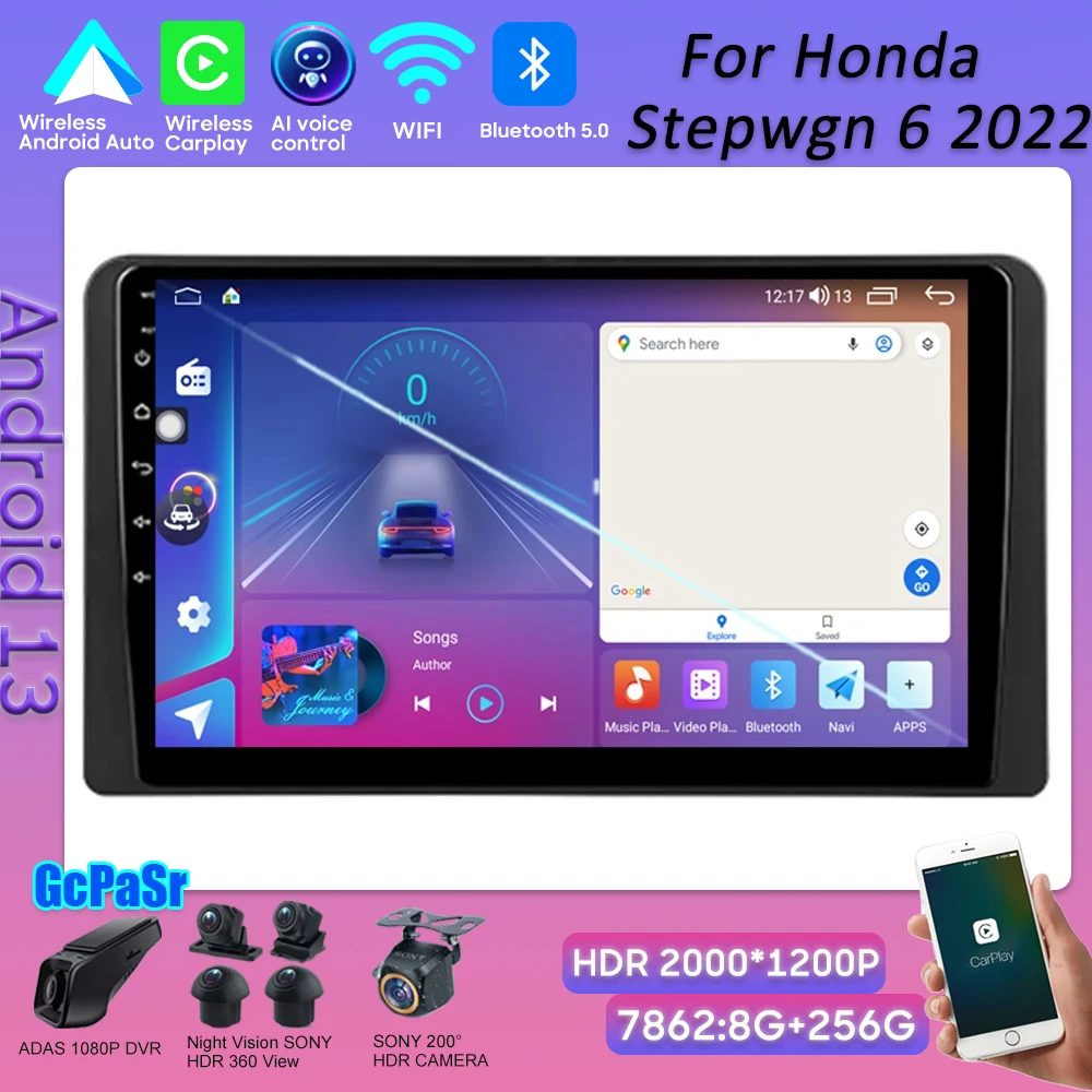 Android Radio For Honda Stepwgn 6 2022 Mirror Link Android Auto Stereo Head Unit Car Multimedia Player Touch Screen Rear Camera