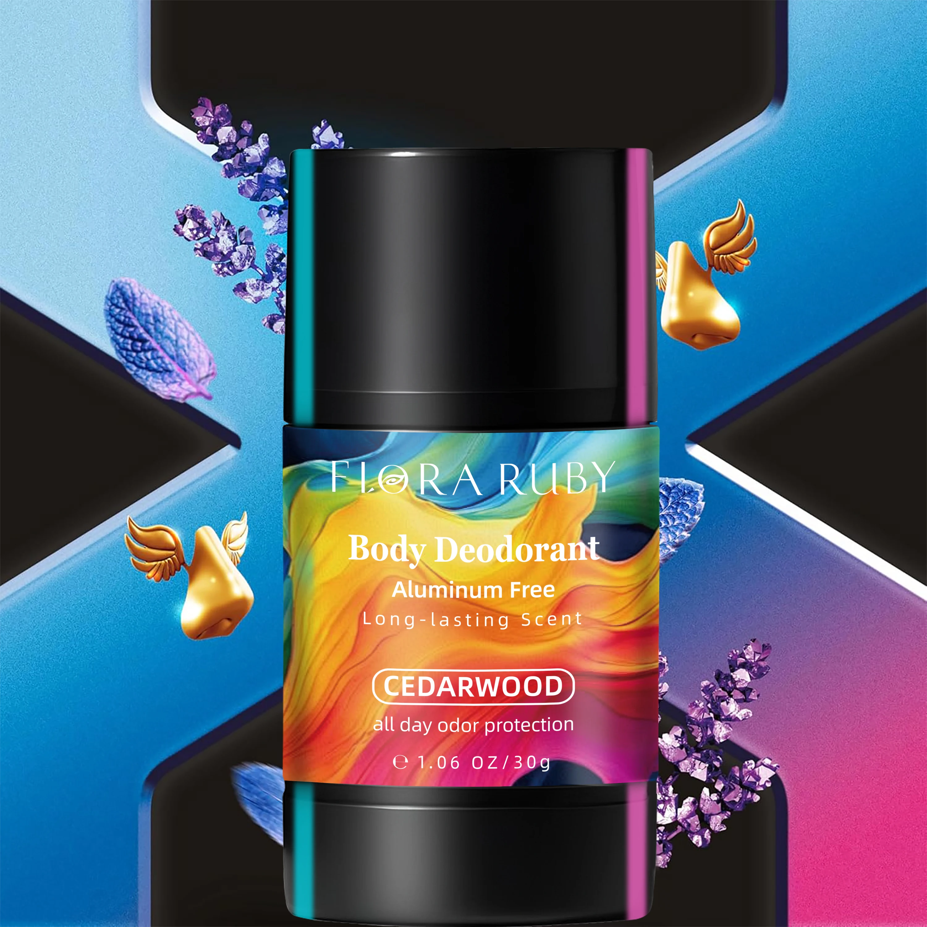 فلورا روبي خالية من الألومنيوم 48 ساعة من العطر الابتدائي تحت الإبط 30 جرام/1.06 أونصة عصا مزيل العرق رائحة تدوم طويلاً #3