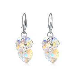 BAFFIN Tassel Dangle Earrings Original Heart Crystals From Austria For Women Colorful Beads Drop Silver Color Ethic Jewelry