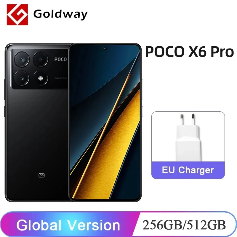 Global Version POCO X6 Pro 5G Mobile Phone MTK 8300-Ultra 64MP OIS Triple Camera 1.5K 120Hz AMOLED 5000mAh 67W Turbo Charging