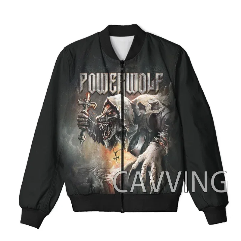 CAVVING 3D Printed  Powerwolf   Zipper Bomber Jackets Men Overcoat Mens Coat Zip Up Jackets for Women/Men    J01