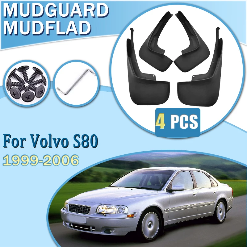 

Автомобильные брызговики, 4 шт. для Volvo S80 MK1 2004 1999-2006, клапан переднего и заднего колеса, брызговик, брызговик, автоаксессуары