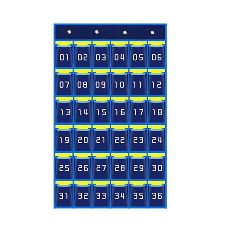 

RISE-4X 36 Numbered Pockets Chart Cell Phone Hanging Organizer Hanging Storage Bag For Classroom Calculator Phone Holders