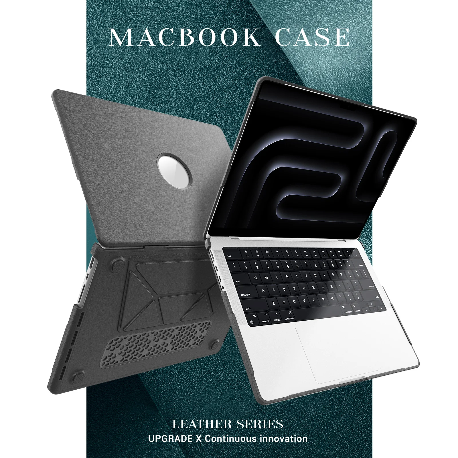 For MacBook Air 15 Case 2026 Model A3448 M5 M4 M3 M2 PU Leather Laptop Stand for MacBook 2020-2025 Air 13.6 Pro 13 14 16 Pro Max