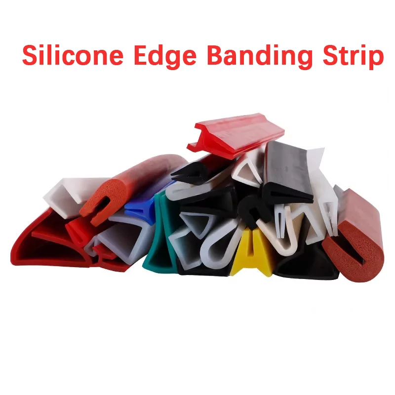 U Shaped Silicone Edge Seal Strip Anti-Collision Wear & Heat Resistant Translucent Trim for Glass Fish Tank & Steel Plate
