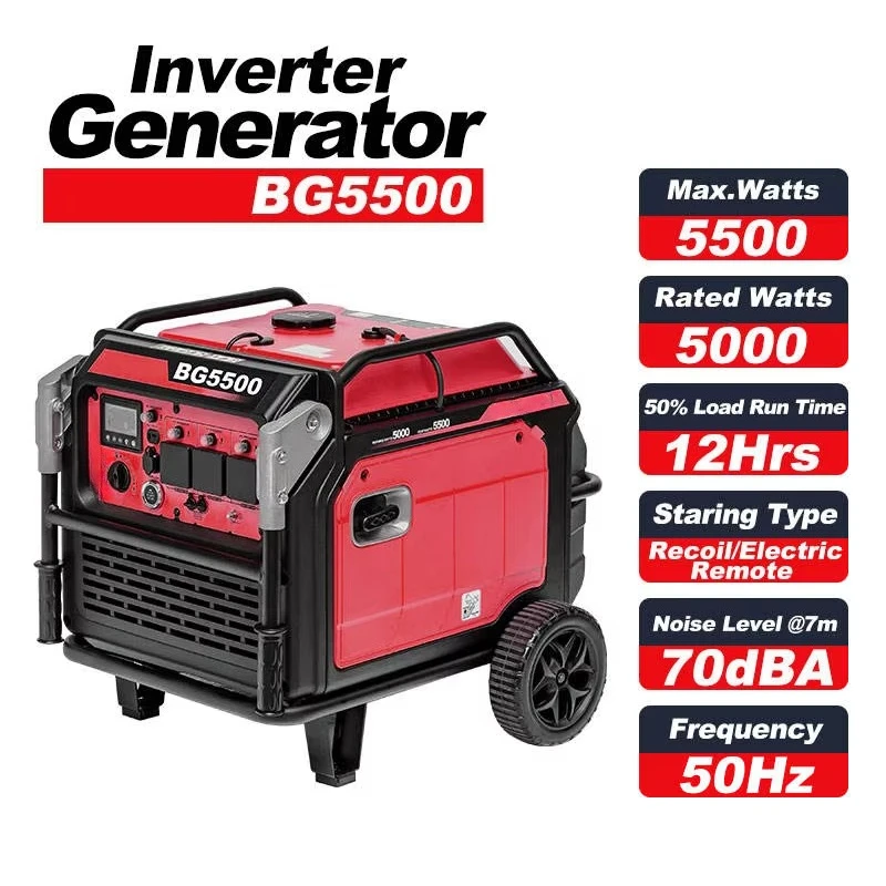 Portable Open Frame 8200W Inverter Gas Powered Generator Low Noise for Home Backup and Emergency Use 50Hz Frequency