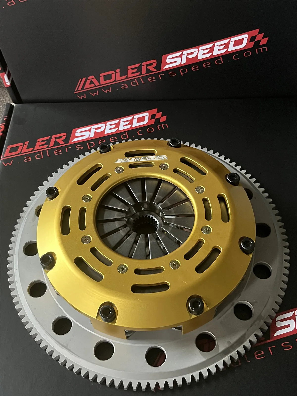 ADLERSPEED Racing Clutch Twin Disc Medium WT For 2008-14 Mitsubishi Lancer Evo X 10 GSR RS 2.0L 4B11T 5-speed