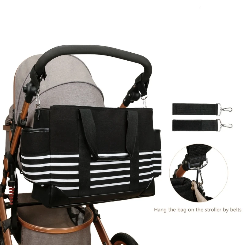 Ergonomic Handle Large Capacity Shoulder Bag Convenient Hook Design Travel Ready Caregivers Bag Baby Stroller Hook Bag best sale