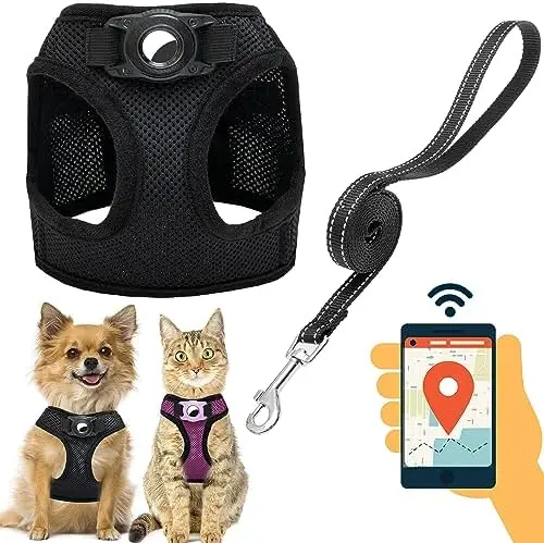 

Small Dog Harness with Airtag, Reflective Leash Set – Safe & Easy Walking SEO Title: Small Dog Harness + Airtag Set – Safe Wa