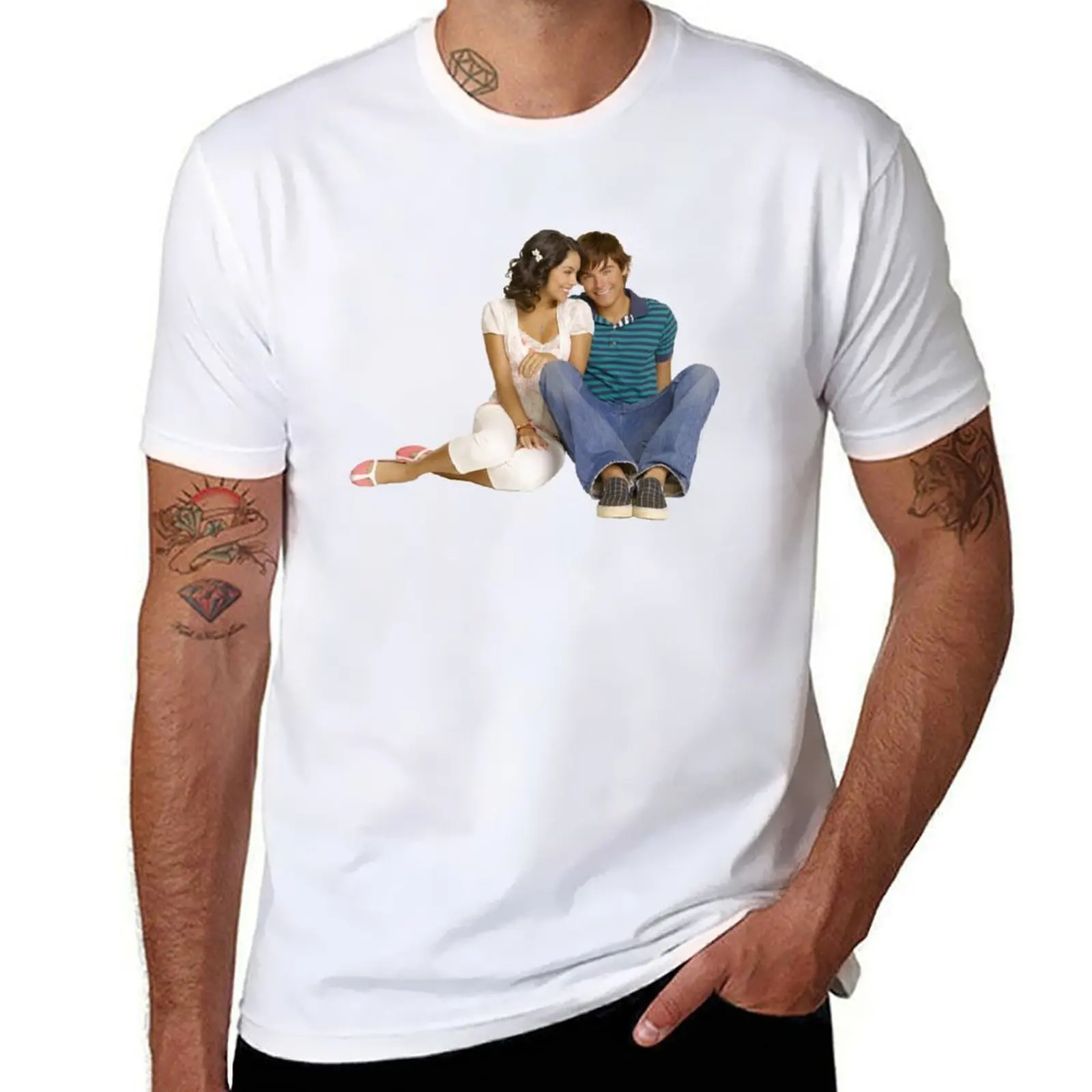

Troy and Gabriella T-Shirt man t shirts high quality luxury brand t shirts for man pack cotton T-Shirt