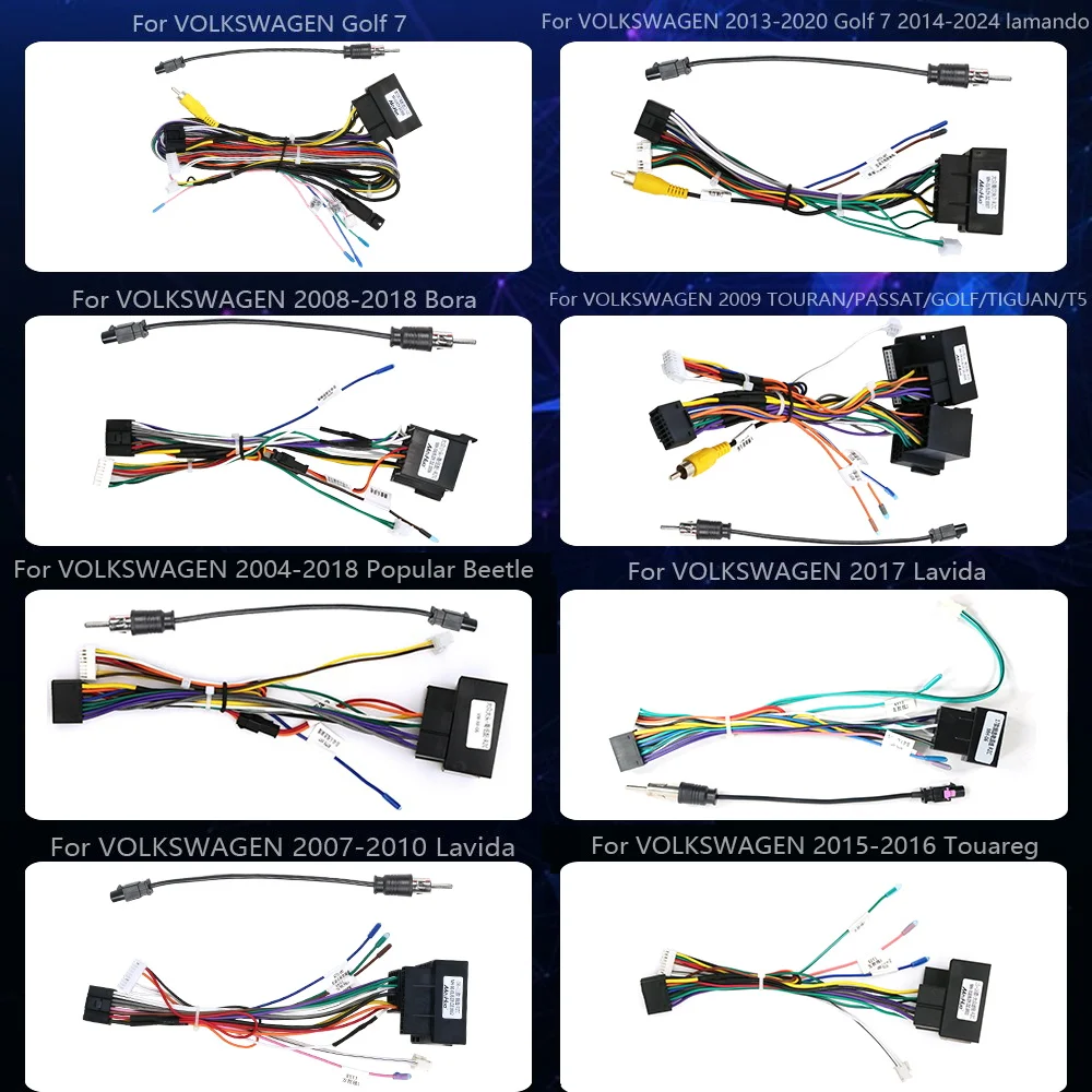 Para VOLKSWAGEN arnés de cables Golf Tour 7 6 Touareg CADDY Teramont Tiguan Lamando JETTA POLO SCIROCCO Lavida Touran Saqitar BORA