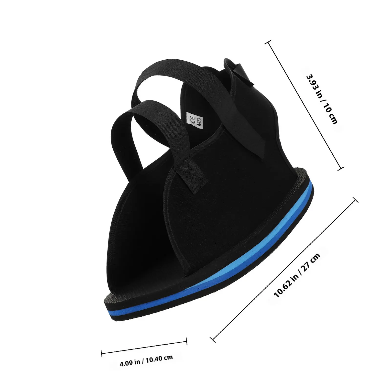 1Pcs Foot Protective Gypsum Shoes Black Lightweight Canvas Foot Decompression Shoes for Broken Toe Walking Recovery