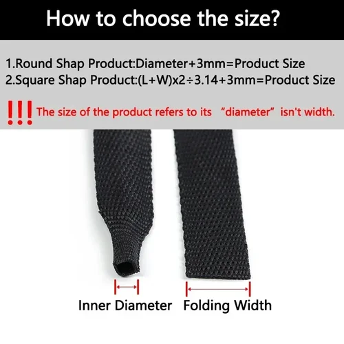 Imagen 2 del producto Funda de Cable trenzado termorretráctil, aislamiento de 6 ~ 100mm, envoltura de Cable retardante de llama, protección de funda, organizador de línea automática PET