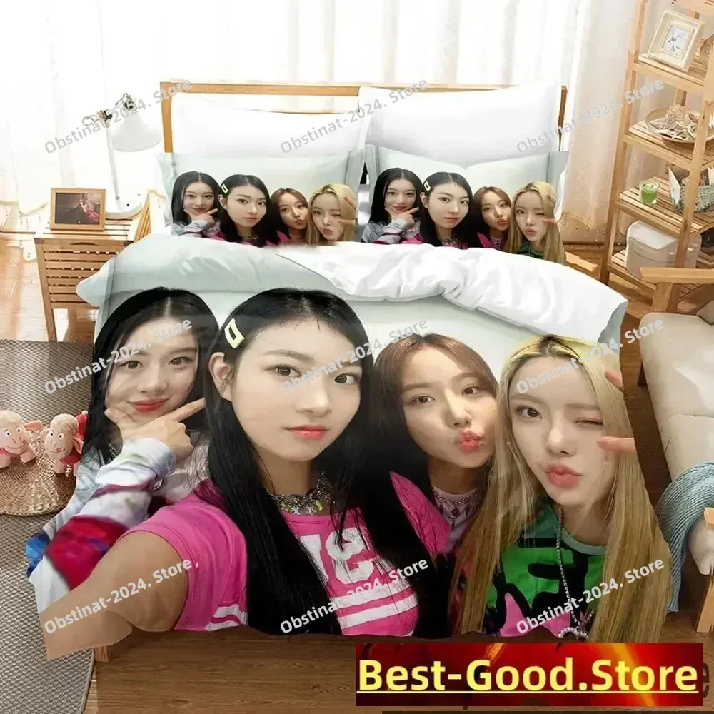 KPOP FIFTY FIFTY Merch Cupid Album Bedding Set Boys Girls Twin Queen King Size Duvet Cover Pillowcase Bed boys Adult