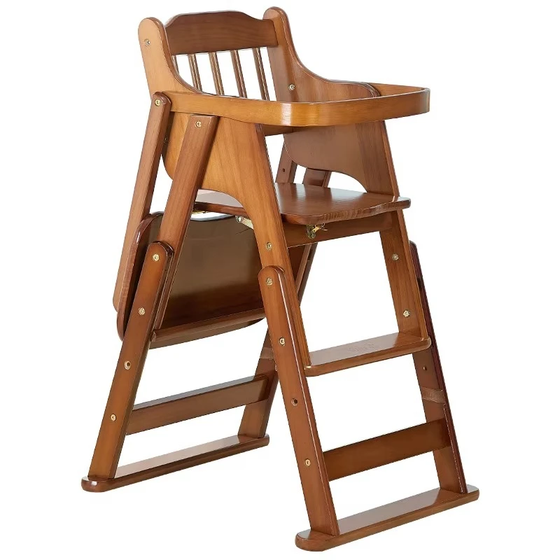 

Children's Dining Table Chair Multifunctional Foldable Seat Solid Wood Dining Chair