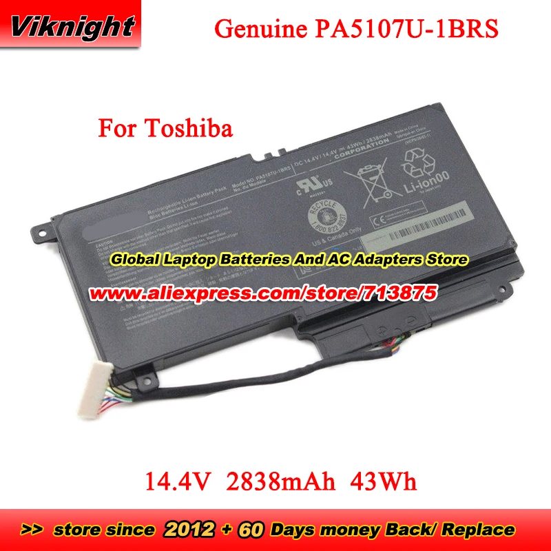 

Оригинальный аккумулятор PA5107U-1BRS для Toshiba