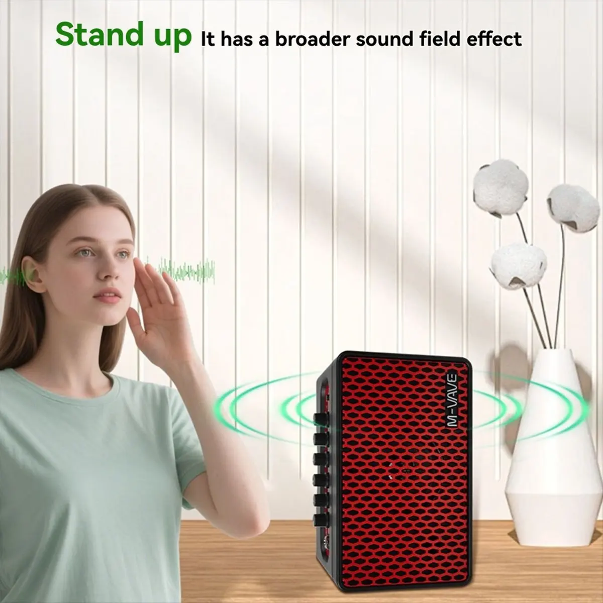 A61P M-VAVE 10W Portable Bluetooth Speaker Wireless Bluetooth Sound Electric Guitar Amplifier Speaker