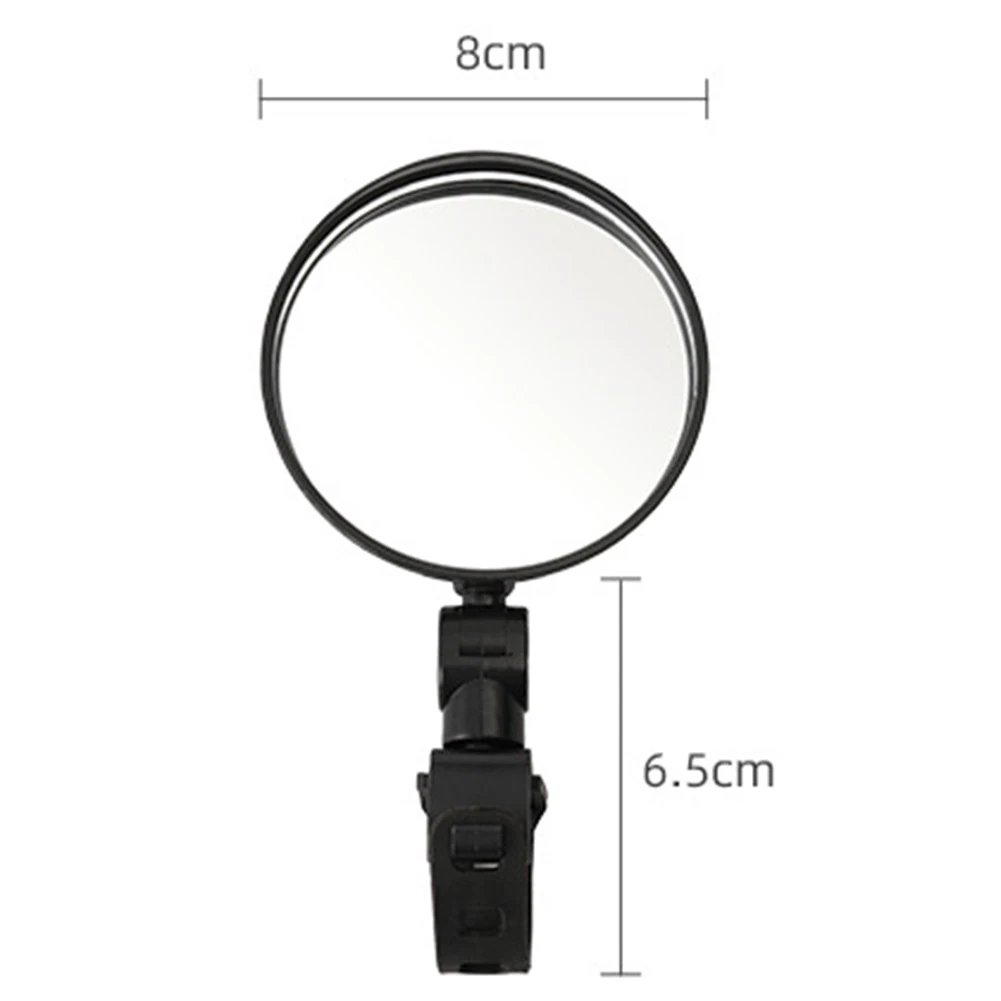 360° Rotatable Bike Mirror With 2-Piece Adjustables Strap Rear View Mirror For Motorcycle Bike