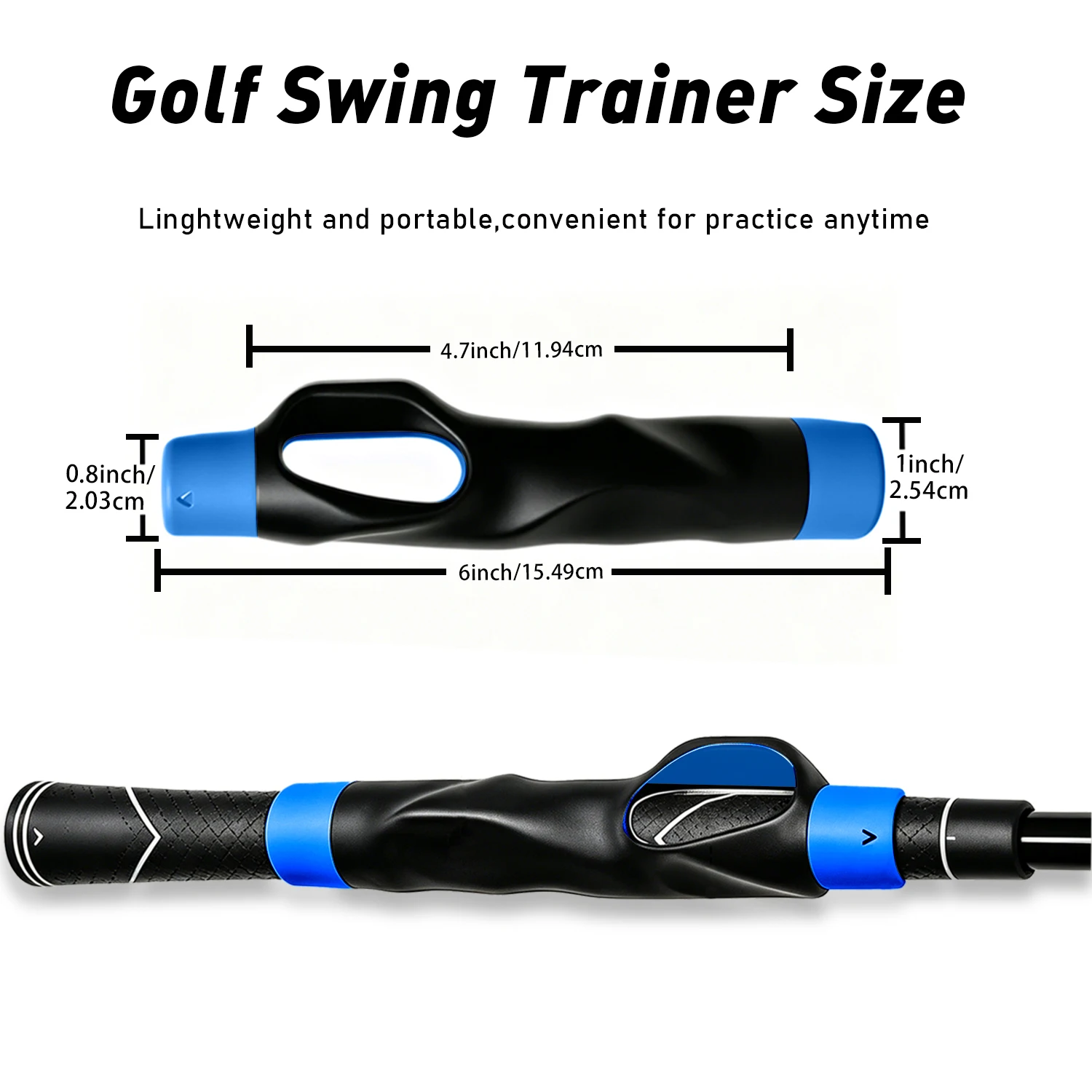 Golf Grip Trainer PC+TPR Wear Resistant Correction Aid for Golfers，