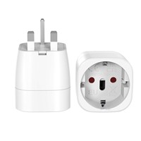 Pack of 2 England UK Travel Adapter England Germany Plug, EU to UK Travel Plug Type G Socket Adapter for England, Ireland, UK
