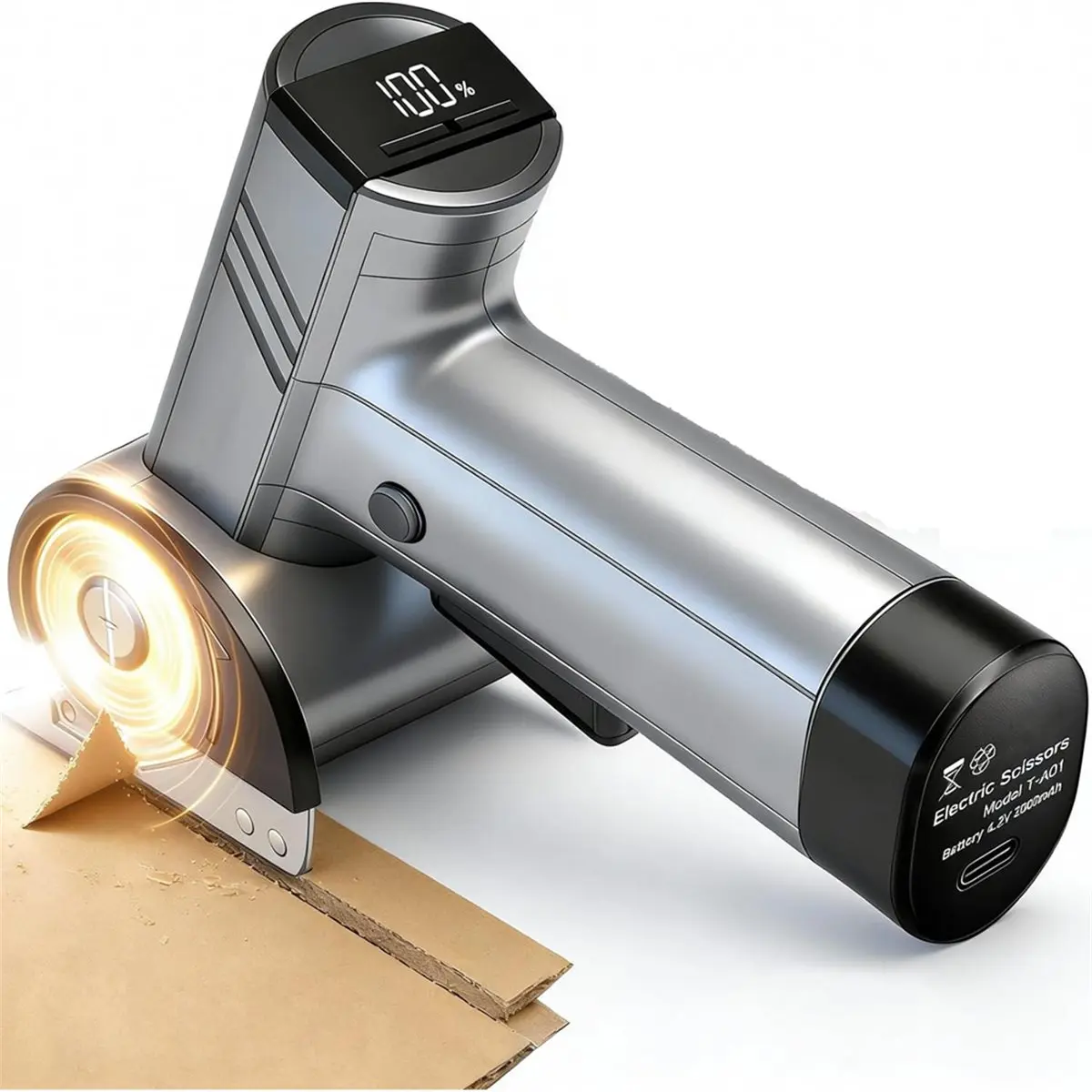 【Limited Offer】4.2V Cordless Cutting Tool, Cardboard Cutter with LED Display, Electric Chop Saw for Fabric,Cardboard