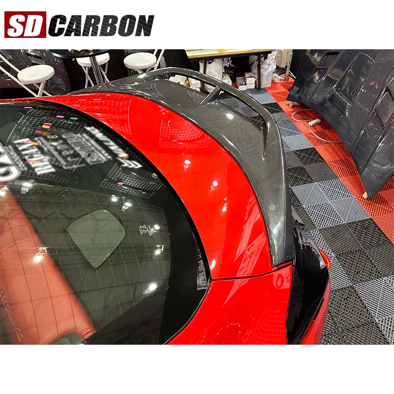 لتويوتا GR86 سوبارو BRZ 2019 + ألياف الكربون زعانف الذيل الخلفي الجذع المفسد دليل الجناح الخلفي الجناح سيارة الجذع كلبشة طقم الجسم #5