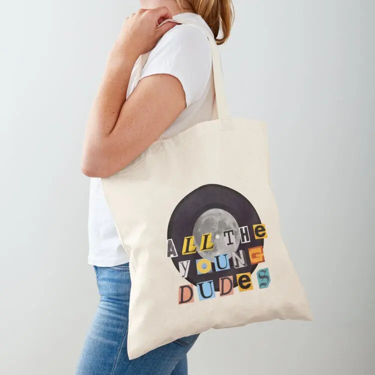 All The Young Dudes - Simplified Print Tote Bag female bag Women's bag supermarket folding canvas bags