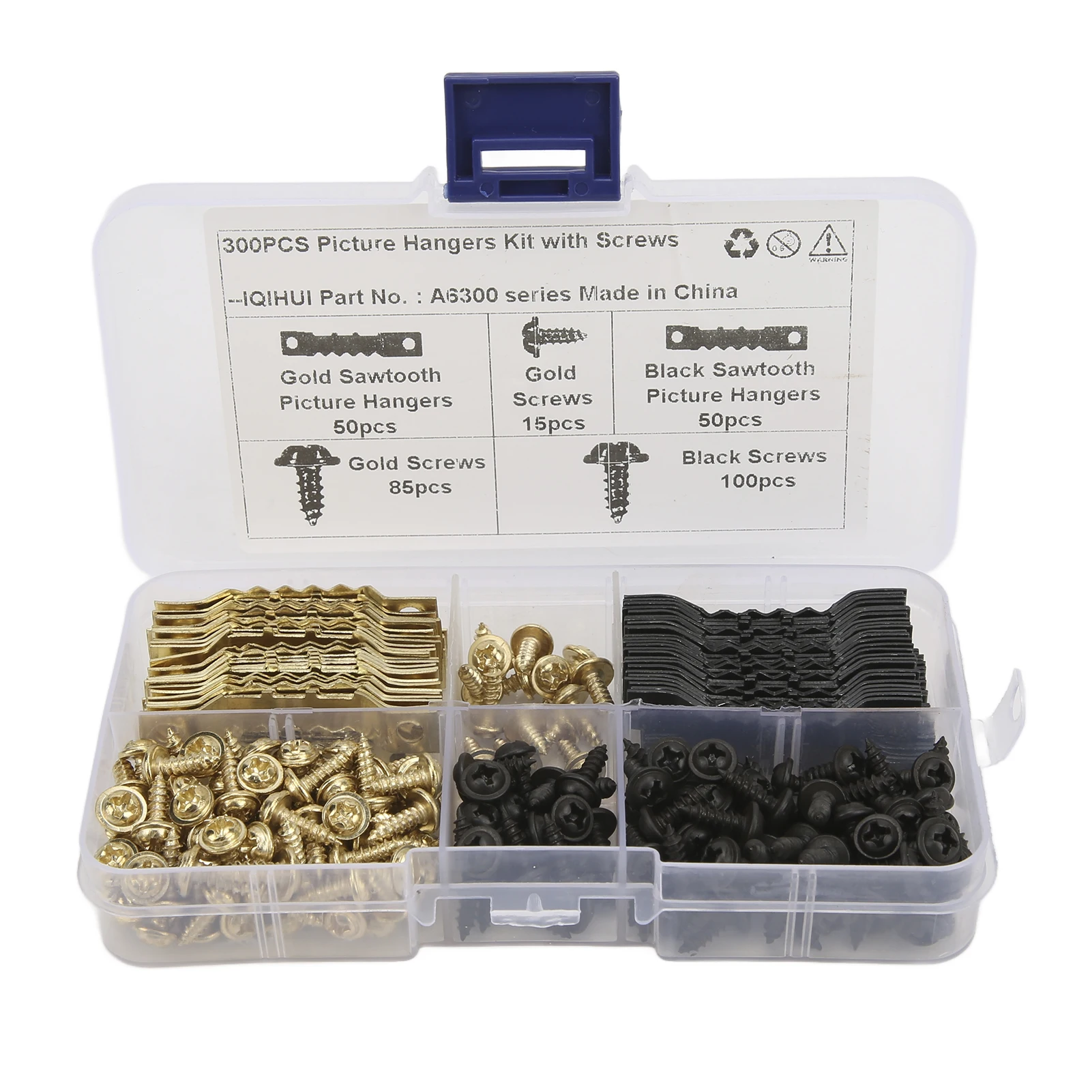 

4mm Double Hole Picture Hangers with Screws Kit for Hanging Photo Frame Clock Picture Hanging Hardware