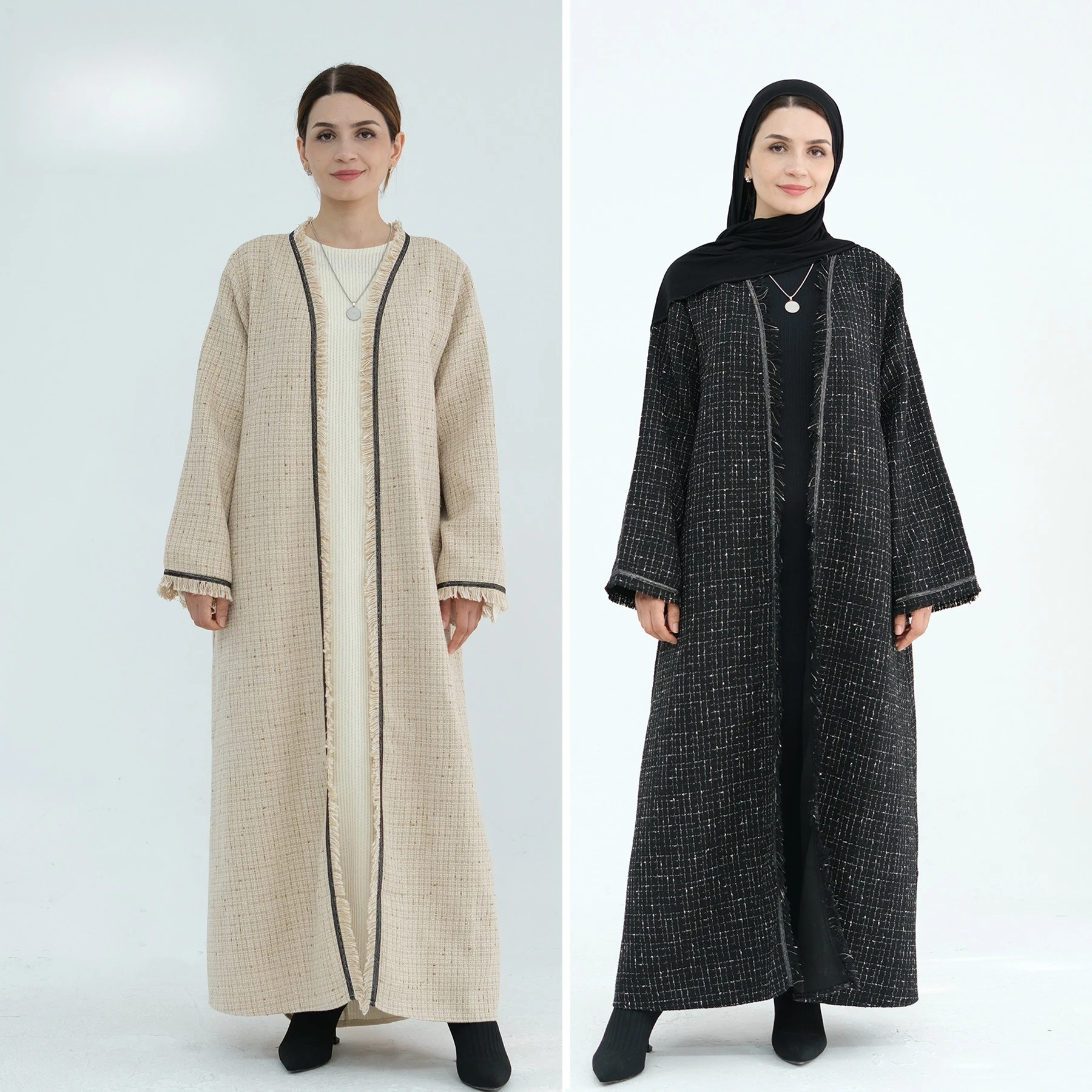 

Turkey Dubai Autumn and Winter Xiaoxiangfeng Cardigan Dress