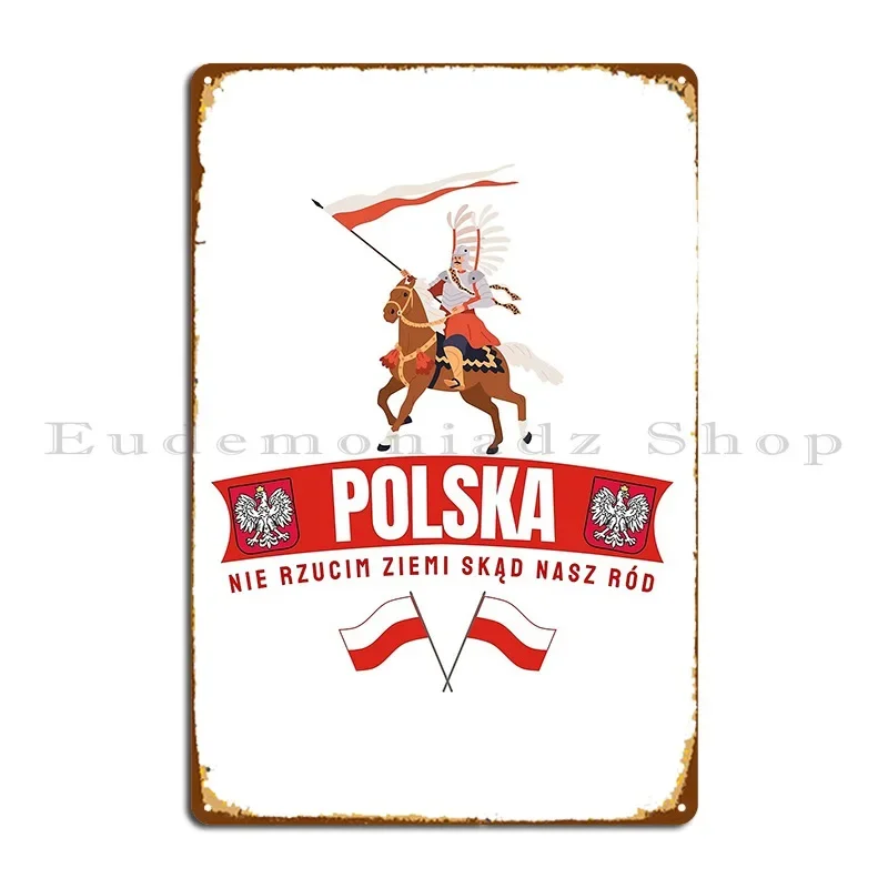 Polska Husaria Polnisches Patriotisches Motiv Metallschild Club Wanddekoration Eisenwand-Höhle Blechschild Poster