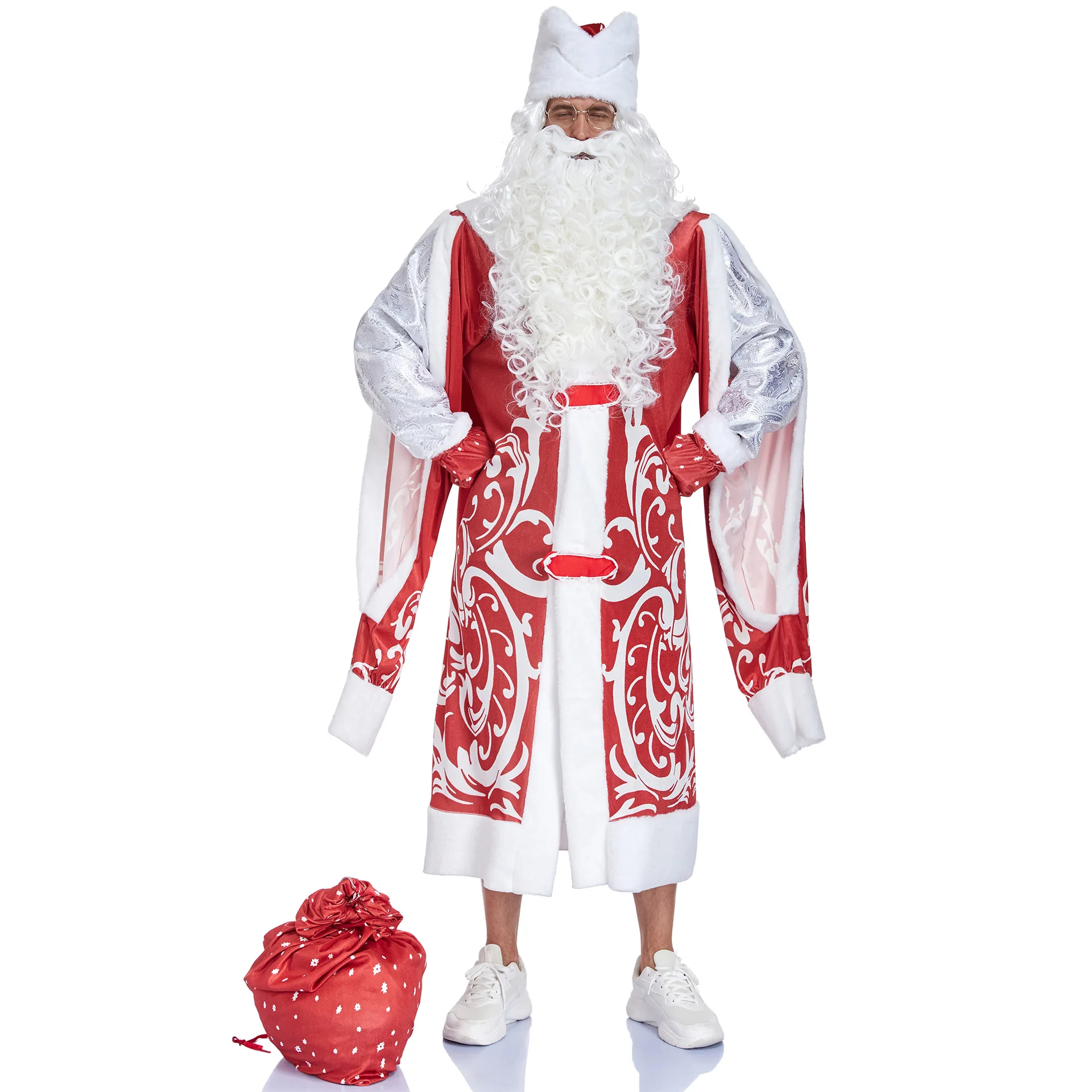 Costume de Père Noël Rouge ou Bleu – Ensemble Complet – photo 1