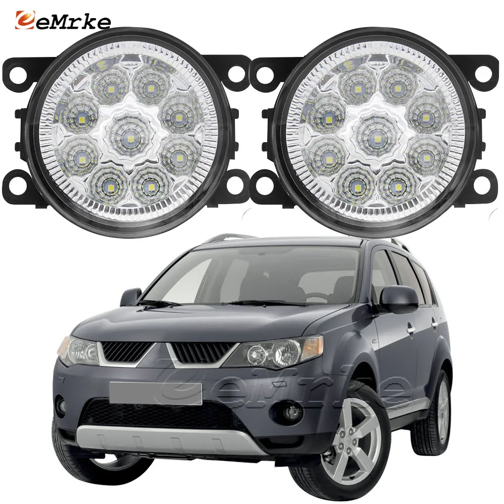 

2 PCS for Mitsubishi Outlander XL 2007 -2012 LED Car Fog Light Assembly H11 H8 12V 55W Halogen Fog-Lamp DRL Daylight Driving Kit